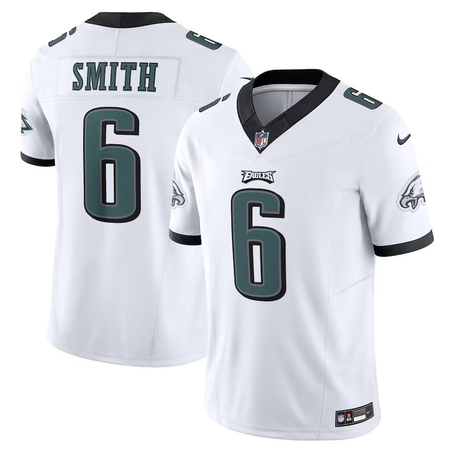 Men Philadelphia Eagles #6 DeVonta Smith Nike White Vapor F.U.S.E. Limited NFL Jersey->philadelphia eagles->NFL Jersey